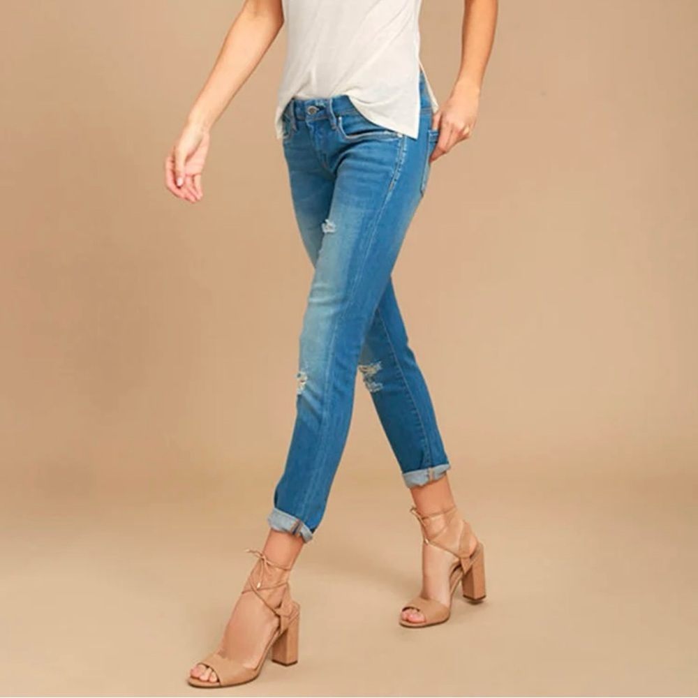 Blank NYC ‘Skinny Classique’ Distressed Denim Blue Jeans 25